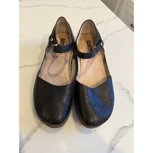 Pikolinos Puerto Vallarta Shoes Women's 39 8 Black Leather Comfort Mary Jane